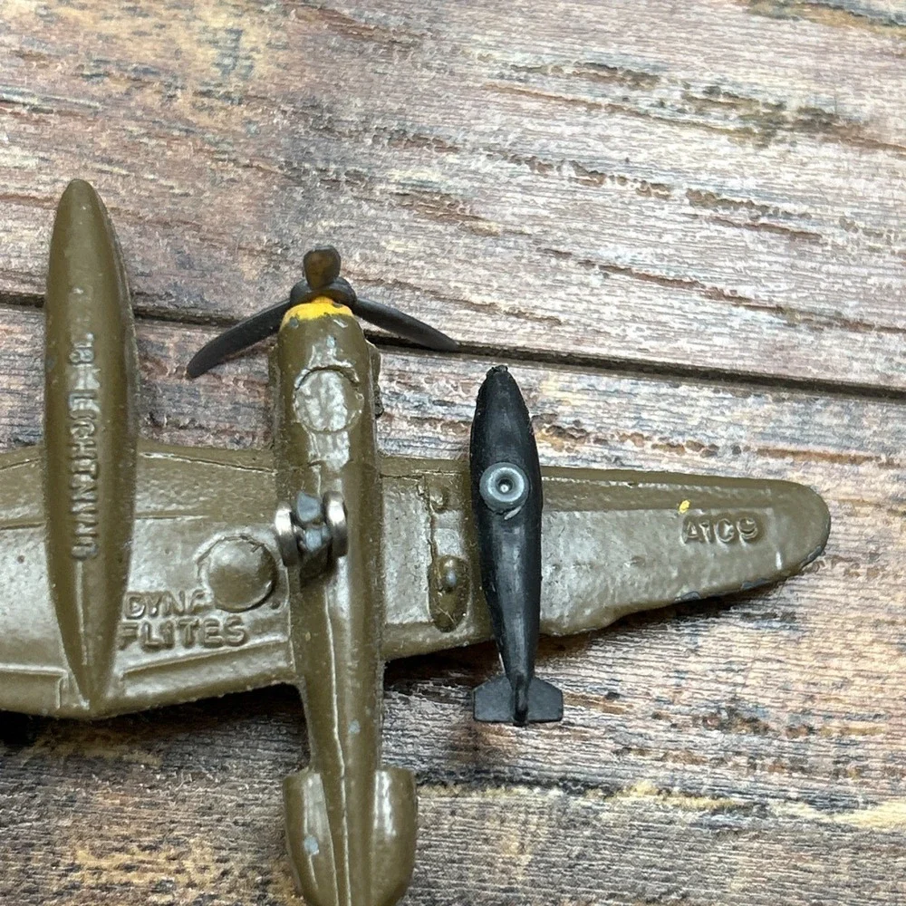 Dyna Flites American A109 P-38 Lightning 168‎ Die Cast Brown Plane